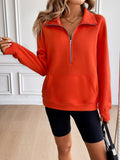 Ivy Lane Half Zip Raglan Sleeve Sweatshirt 