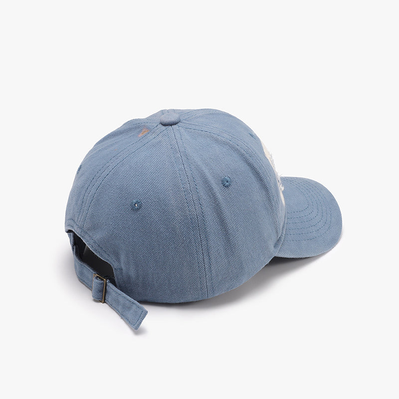 Distressed Cotton Baseball Cap 