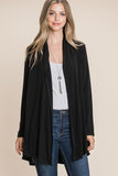 BOMBOM Open Front Long Sleeve Cardigan 