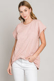 Cotton Bleu by Nu Label Plaid Short Sleeve T-Shirt 