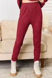 Basic Bae Full Size Notched Long Sleeve Top and Pants Set 