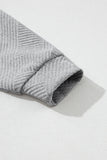 Textured Turtleneck Long Sleeve Sweatshirt 