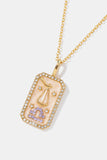 Rhinestone Constellation Pendant Copper Necklace 