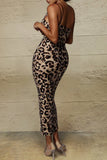 Animal Print V-Neck Cami Dress 