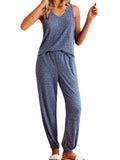 Ribbed Knit V-Neck Tank and Pants Lounge Set Lingerie & Nightwear