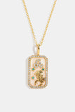 Rhinestone Constellation Pendant Copper Necklace 