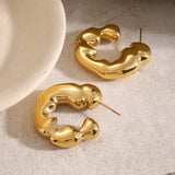 Stainless Steel C-Hoop Earrings 