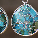 Natural Stone Teardrop Earrings 
