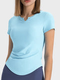 Millennia Notched Short Sleeve Active T-Shirt 