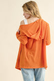 And The Why Full Size Thermal Hooded Open Front Cardigan with Pockets 