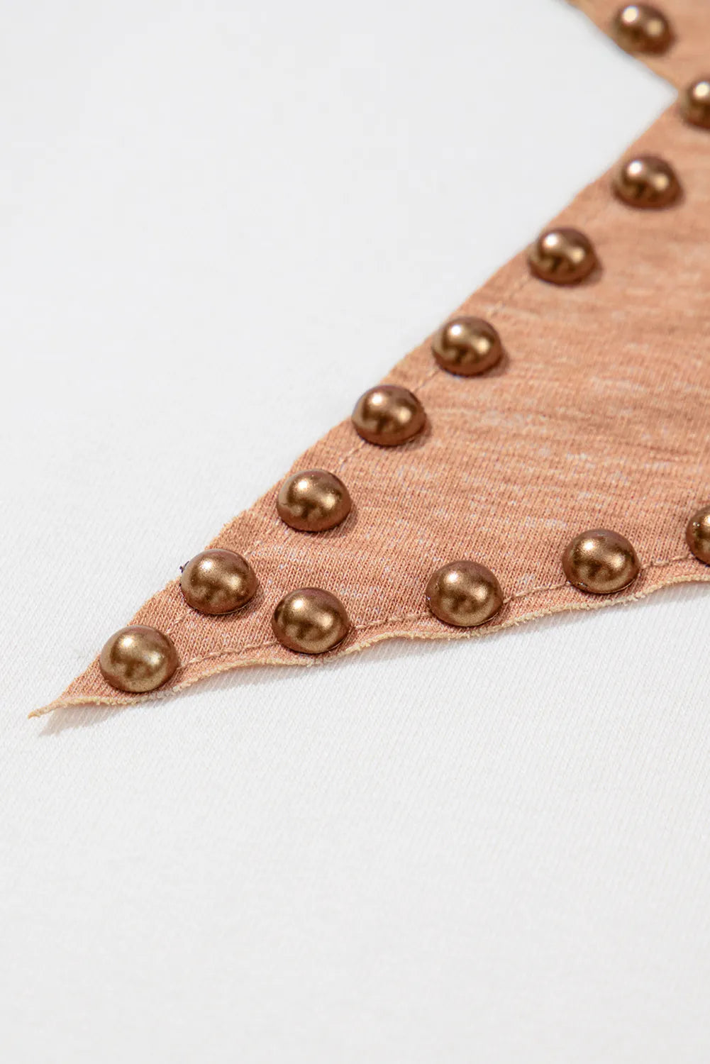 Plus Size Studded Star Round Neck Long Sleeve Blouse 