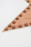 Plus Size Studded Star Round Neck Long Sleeve Blouse 