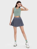 Millennia Pleated Detail Mid-Rise Waist Active Skirt 