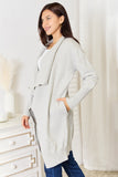 Angel Wings Open Front Duster Cardigan with Pockets 