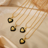 Titanium Steel Heart Shape Necklace 