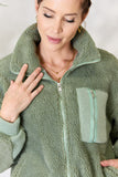 Heimish Full Size Zip Up Collared Neck Jacket 