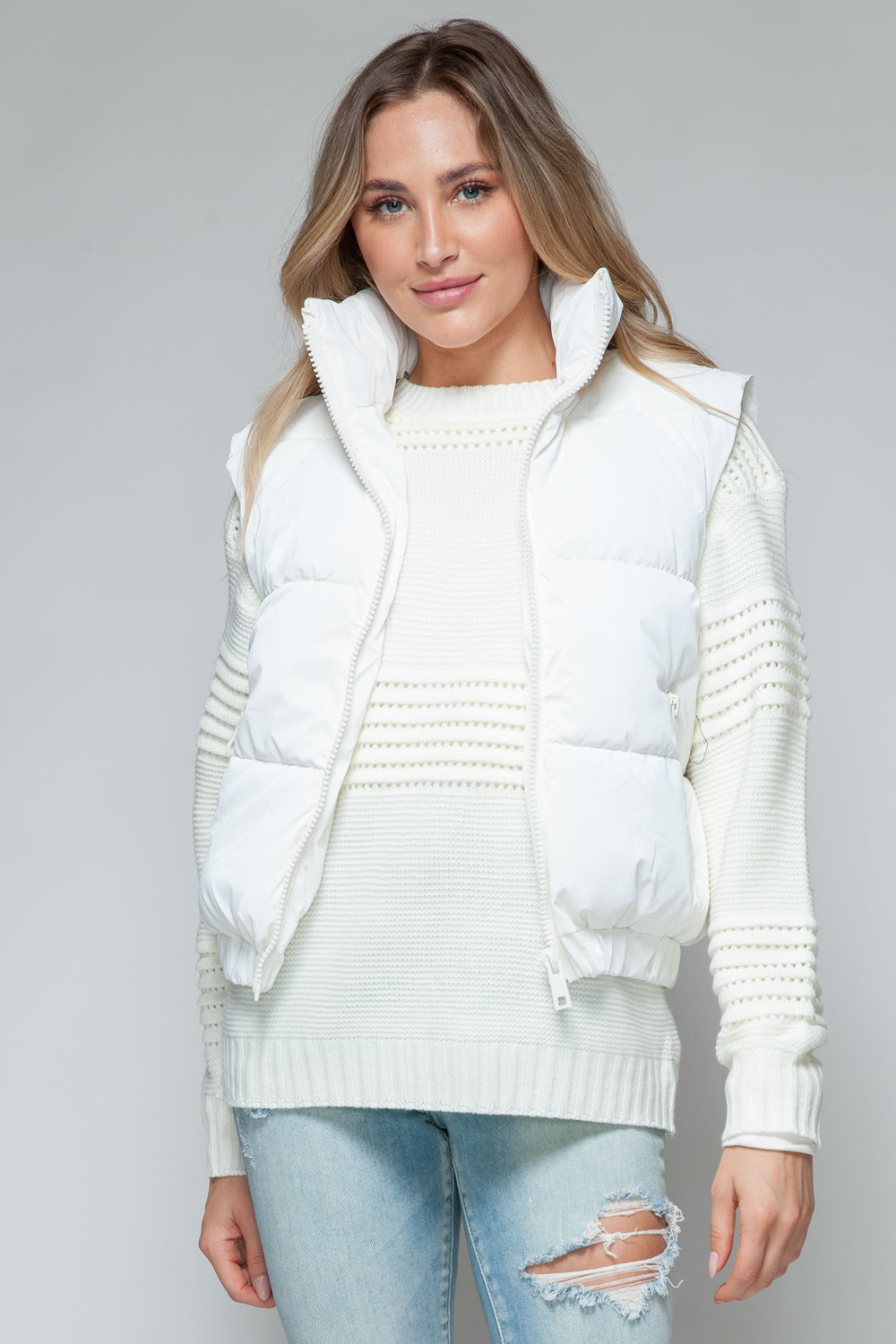 Snobbish Fine Fur Lining Quilted Vest 