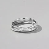 Inlaid Zircon 925 Sterling Silver Ring 