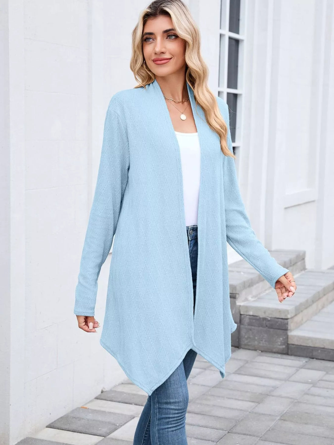 Open Front Long Cardigan 