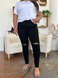 Judy Blue Full Size Distressed Tummy Control High Waist Skinny Jeans 