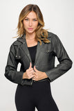 Coalition LA Snap Down Cropped Hooded Jacket 