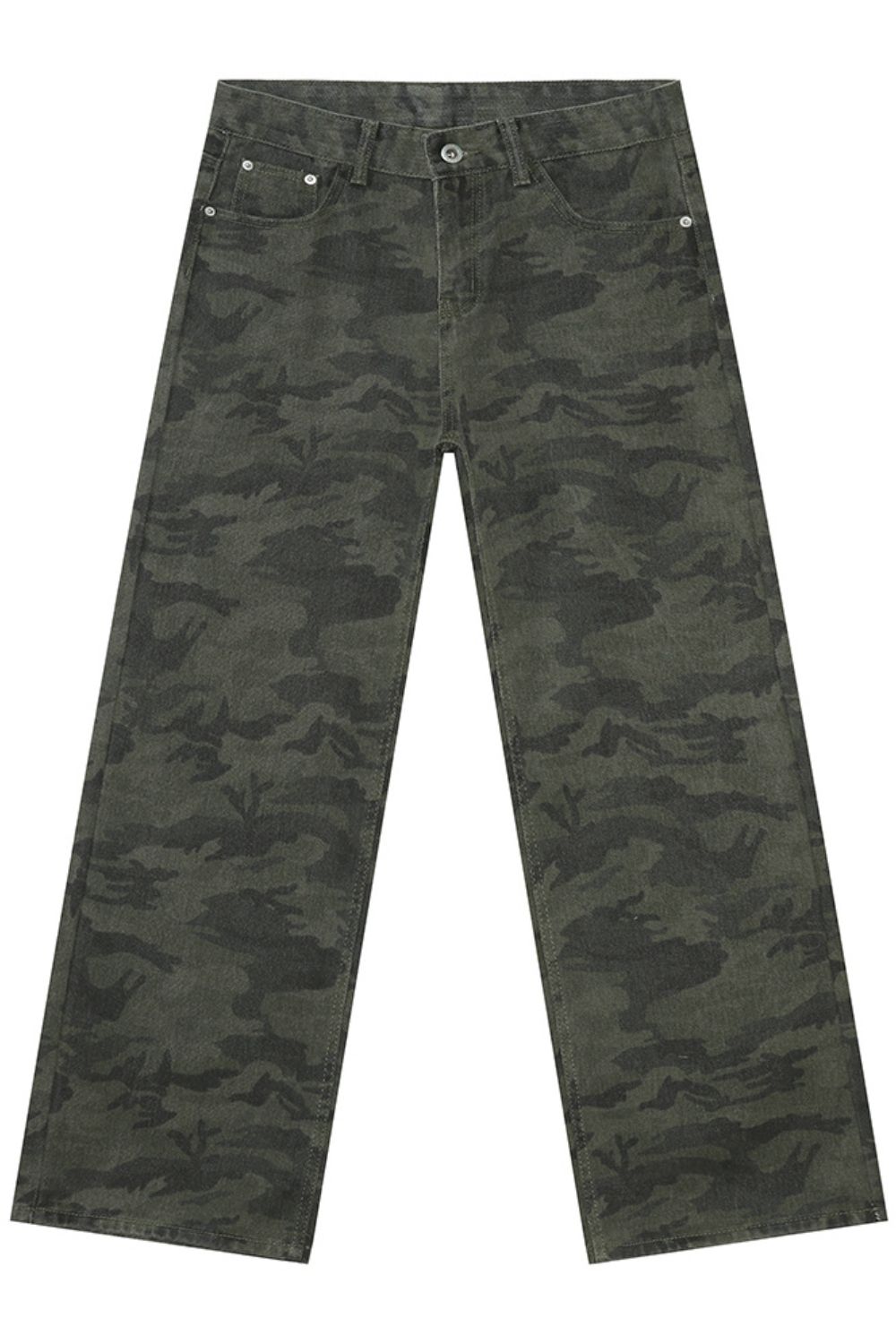 Camouflage Jeans with Pockets 