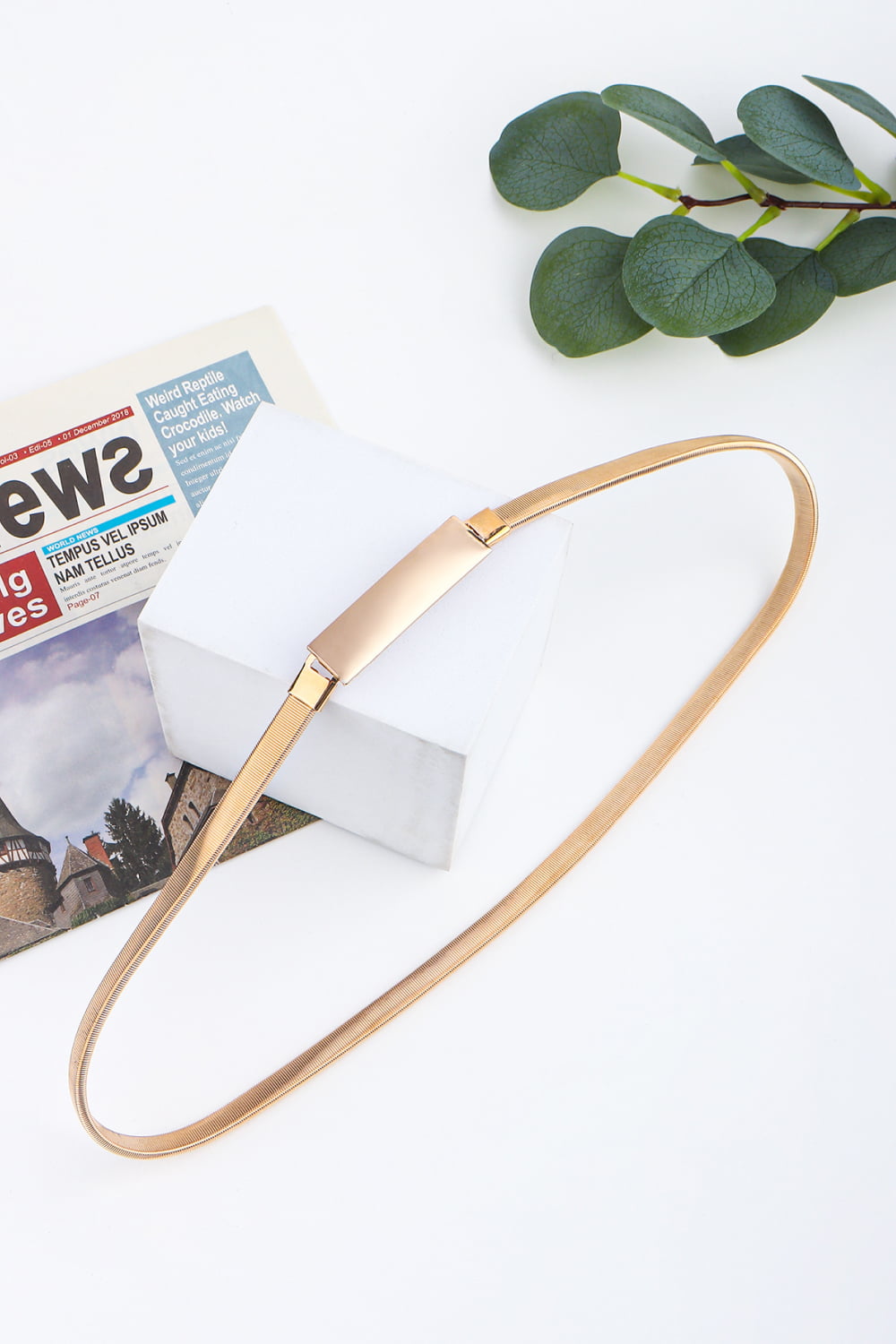 Elastic Iron Skinny Belt 