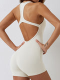Basic Bae Cutout Racerback Sleeveless Active Romper 