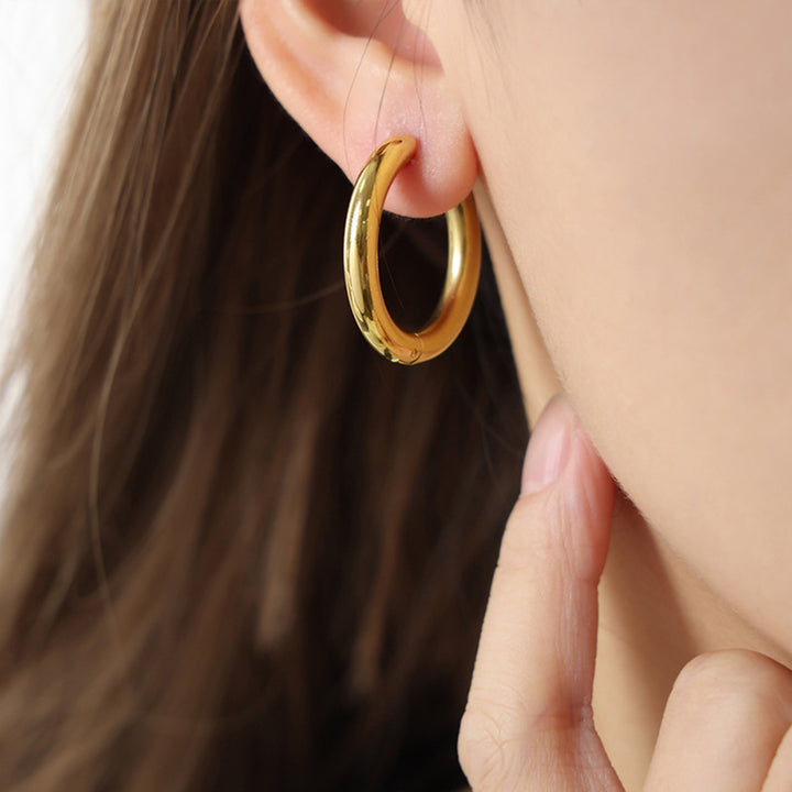 18K Gold-Plated Huggie Earrings 