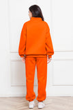 Half Zip Long Sleeve Sweatshirt and Pants Set 