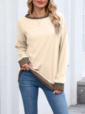 Contrast Trim Long Sleeve Sweatshirt 