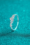 Adored Moissanite Rhodium-Plated Ring 