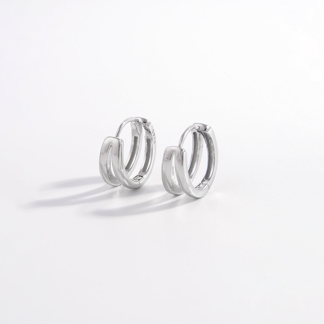 925 Sterling Silver Huggie Earrings 