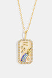 Rhinestone Constellation Pendant Copper Necklace 