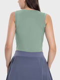 Millennia Drawstring Ruched Wide Strap Active Tank 
