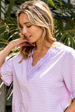 BiBi V-Neck Short Sleeve Blouse 