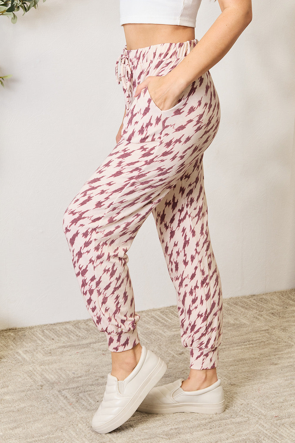 Heimish Full Size Printed Drawstring Pants Pants