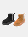 WILD DIVA Round Toe Platform Boots 