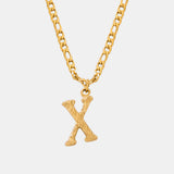 Titanium Steel Letter Pendant Necklace 