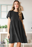 Heimish Swiss Dot Short Sleeve Tiered Dress 