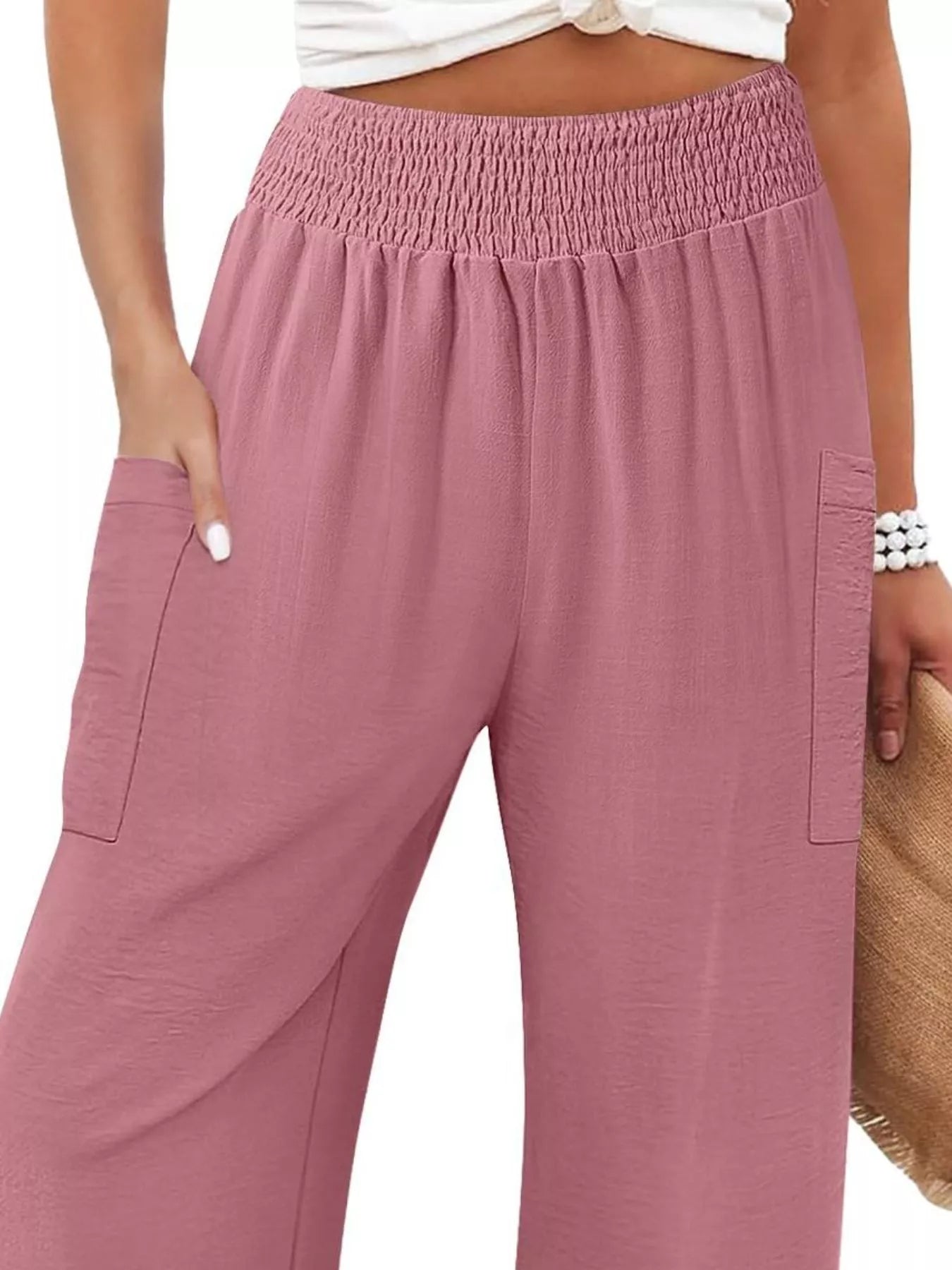 Elastic Waist Pants 