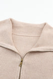 Zip Up Long Sleeve Cardigan 