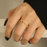 Wave Shape 925 Sterling Silver Ring 