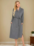 Tied Lounge Nightgown with Pockets Lingerie & Nightwear