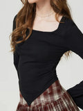 Square Neck Flare Sleeve T-Shirt 