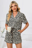 Full Size Leopard Short Sleeve Top and Shorts Lounge Set Plus Size Lingerie & Nightwear