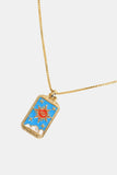Tarot Card Pendant Copper Necklace 