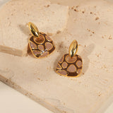 Copper Oil Drip Earrings 
