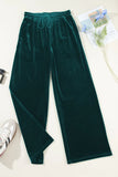 Drawstring Waist Wide Leg Active Pants 