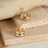 18K Gold-Plated C-Hoop Earrings 